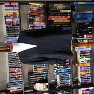 Torrid black crepe drape front blazer